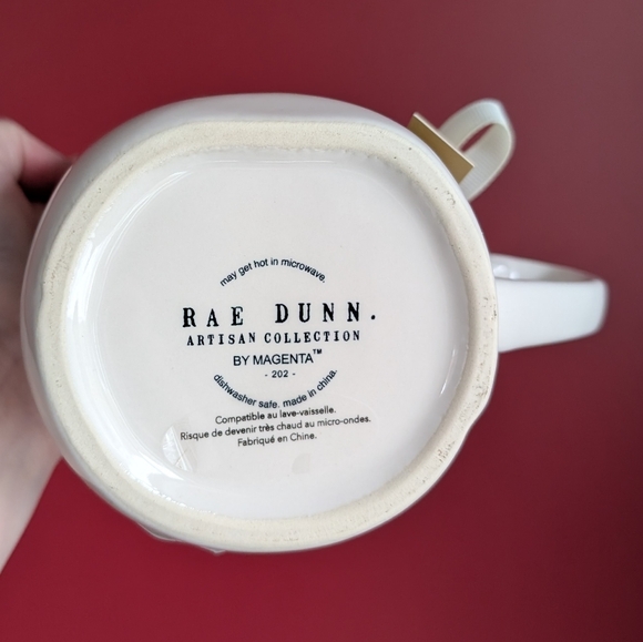 ❌SOLD❌Rae Dunn I LOVE YOU MORE Valentine's Day Mug with Scroll Heart Handle - Picture 3 of 3